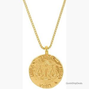 Gold PVD Coated Horoscope Necklace, Waterproof Non-Tarnish Hypoallergenic